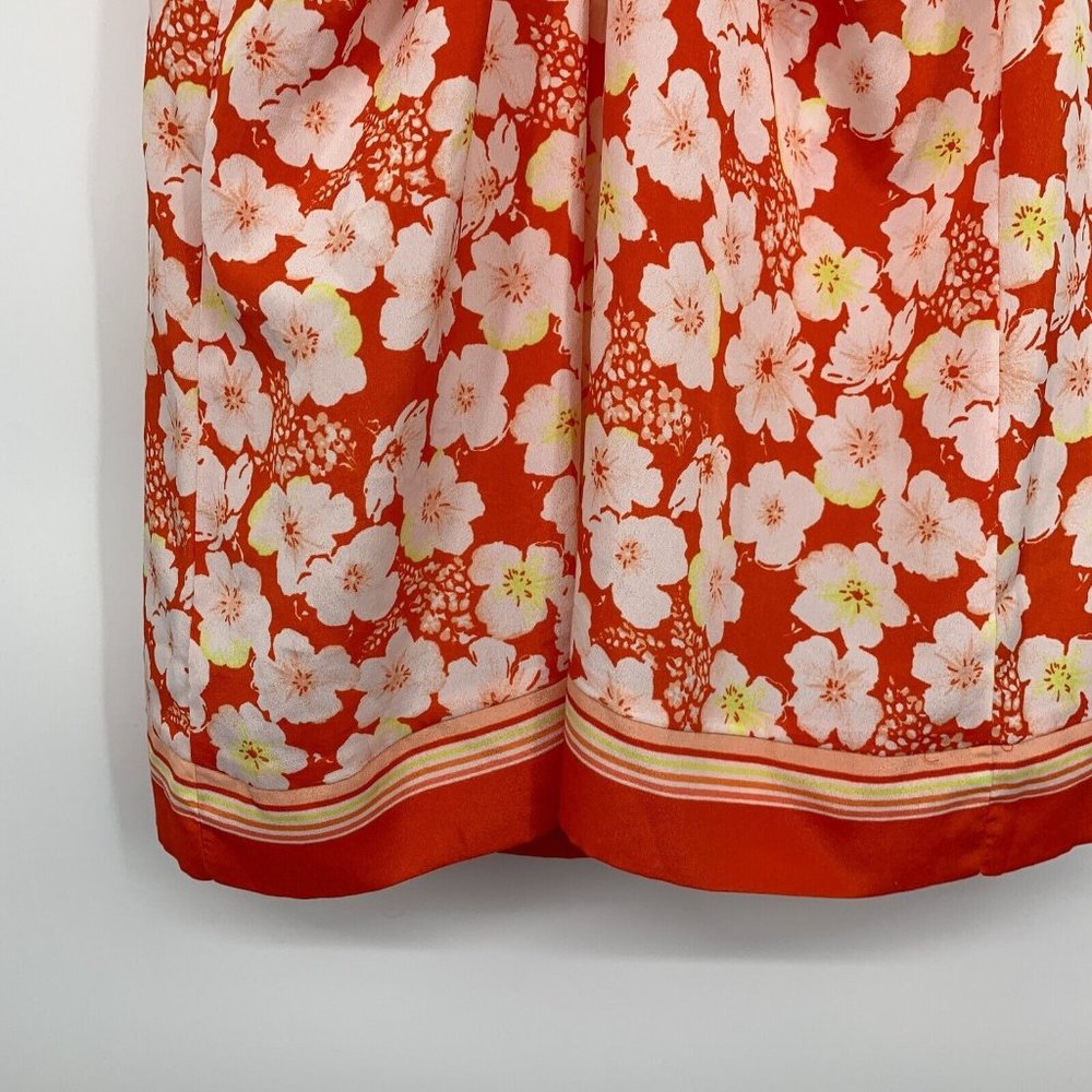 LC Lauren Conrad Top Red Floral Print Sleeveless Racerback Strappy - Picture 7 of 7